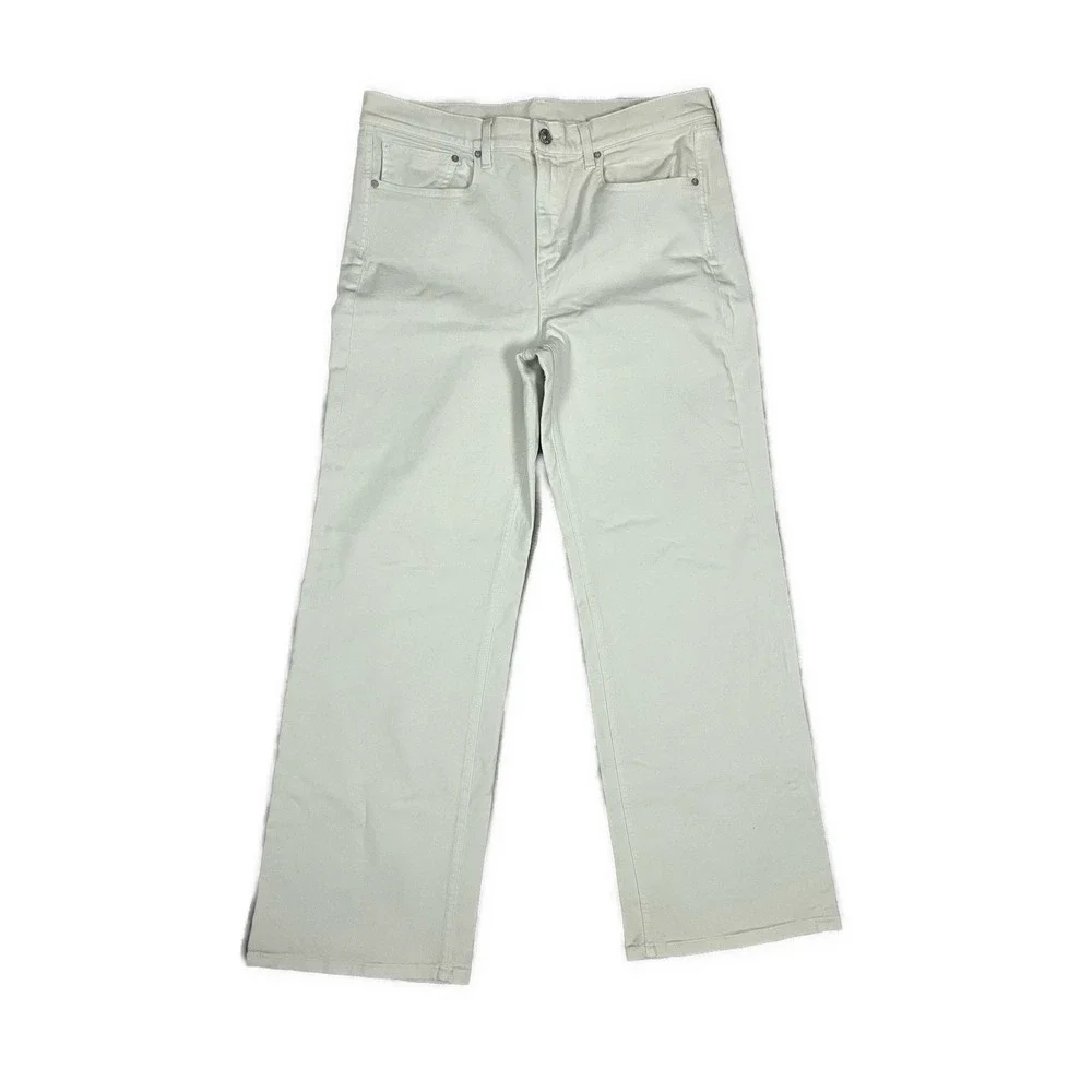 AYR Women's The Secret Sauce Organic Cotton High Rise‎ Wide Leg Jeans- Size 34